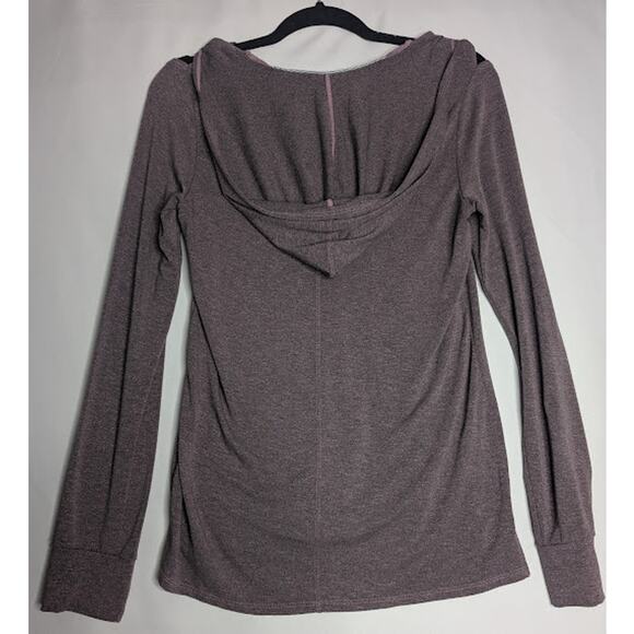 SPLENDID Purple light weight hoodie long sleeve stretch moisture Wicking Size M - Picture 8 of 10